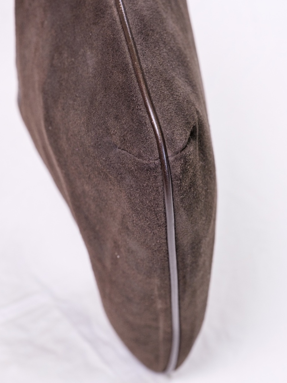 Banana Republic Dark Brown Suede Shoulder Hobo Bag Purse - Picture 3 of 11